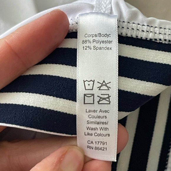 Kyodan Golf Skort White Pleated Elastic Navy Striped Waistband Stretch Small - Picture 7 of 8